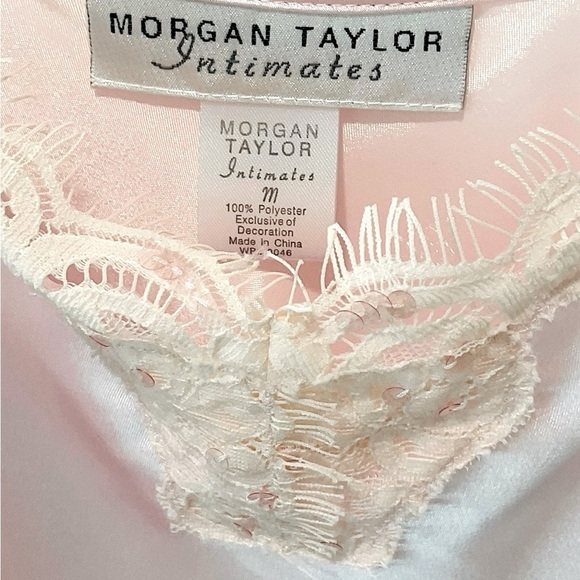 NEW Morgan Taylor Intimates Women’s Pink Sleeveless Slip Dress Short Chemise Med - Picture 3 of 4